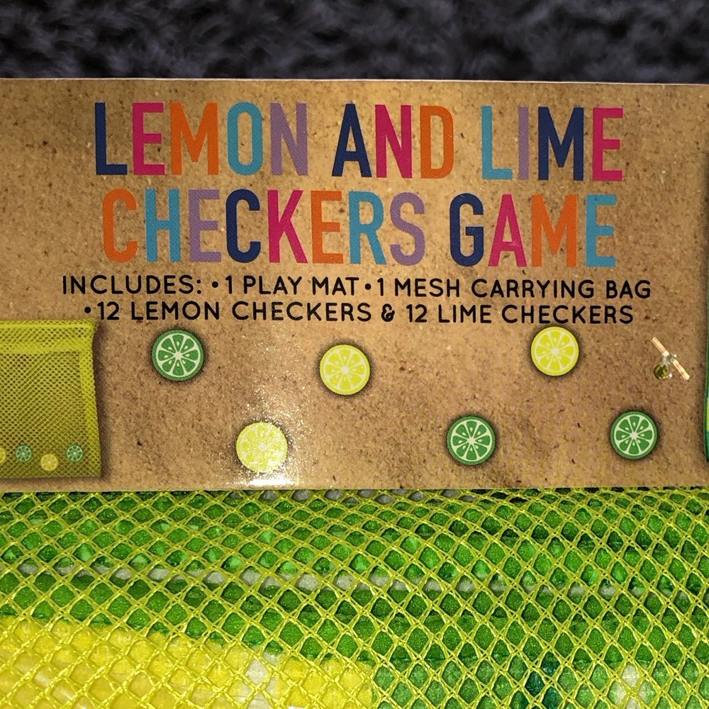 Lemon and Lime Checkers Game, New - Picture 4 of 5